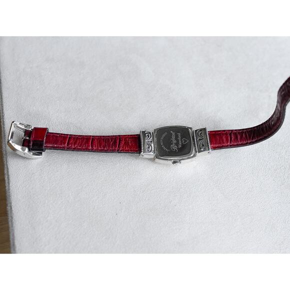 Brighton Vintage Waterford Reversible Watch Red Black Leather Retired 7" Gift - Picture 9 of 10